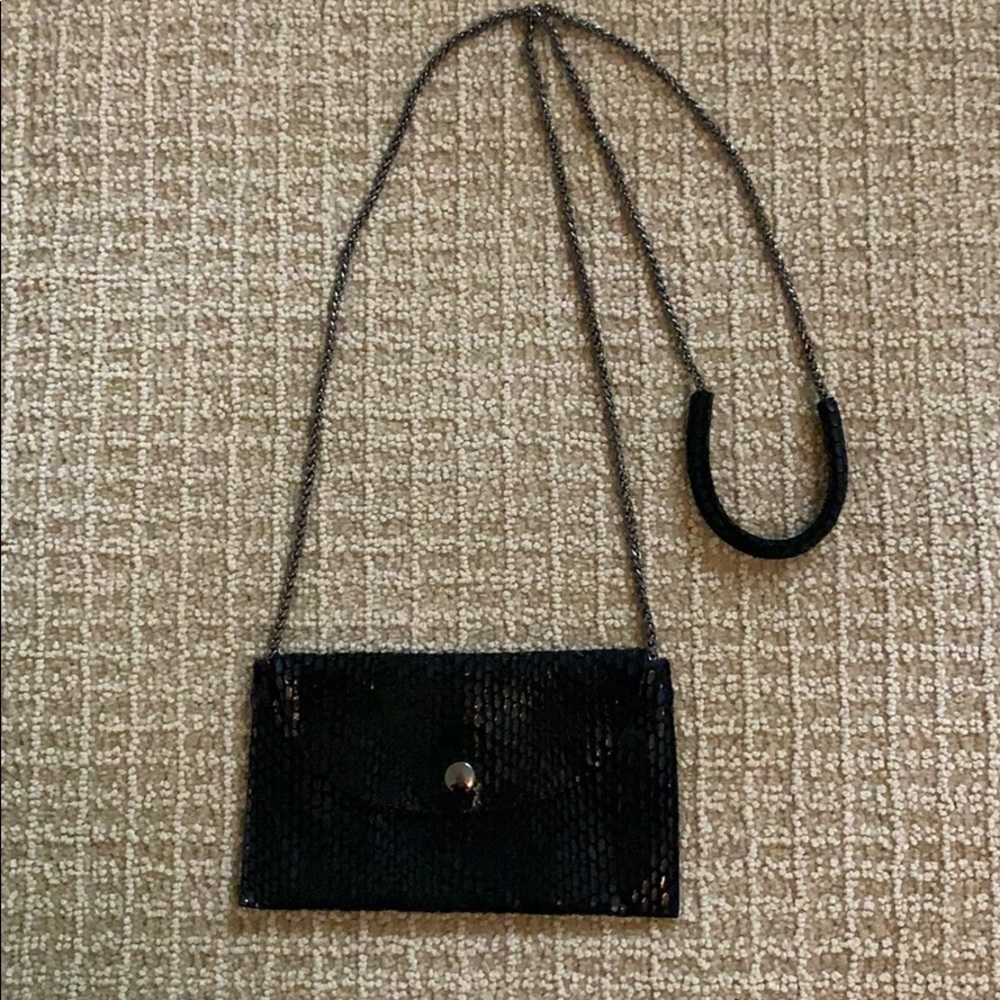 Black leather purse